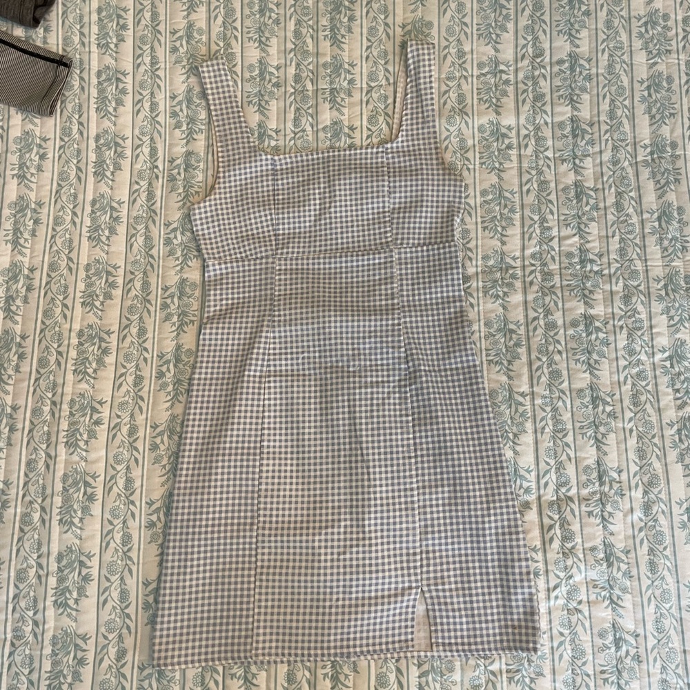 Lulu's Black and White Checkered Mini Dress